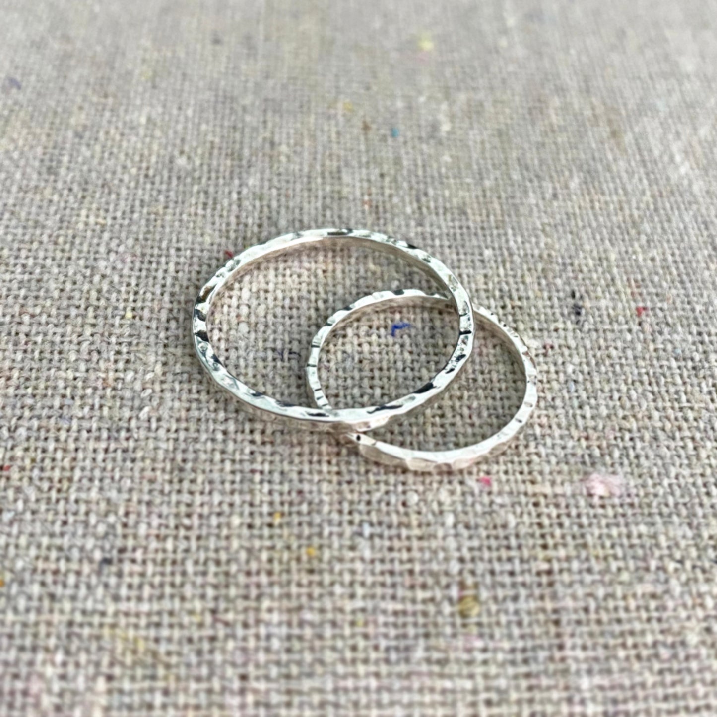Hammered Stacking Ring • Sterling • Standard or Midi