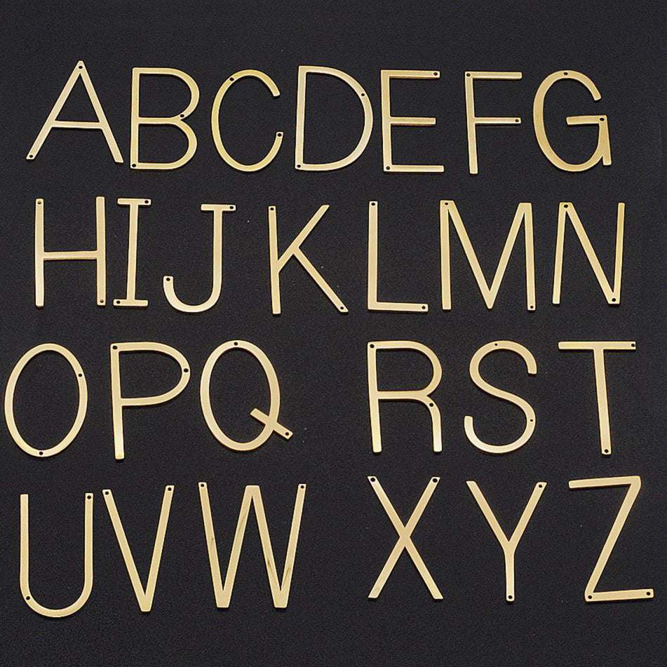 Sideways Letter Necklace • Gold