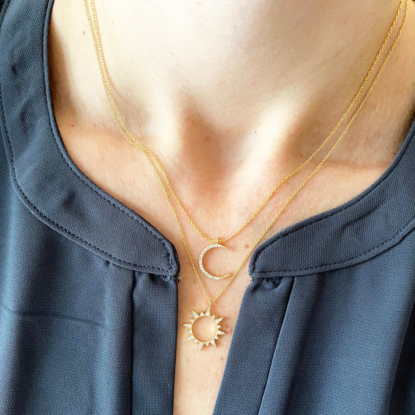 Like Night & Day Necklace • Moon