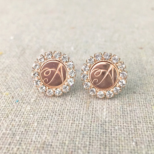 Monogram Luxe Post Earrings