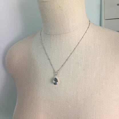 Medium Pear Pavé Necklace & Earrings • Crystal