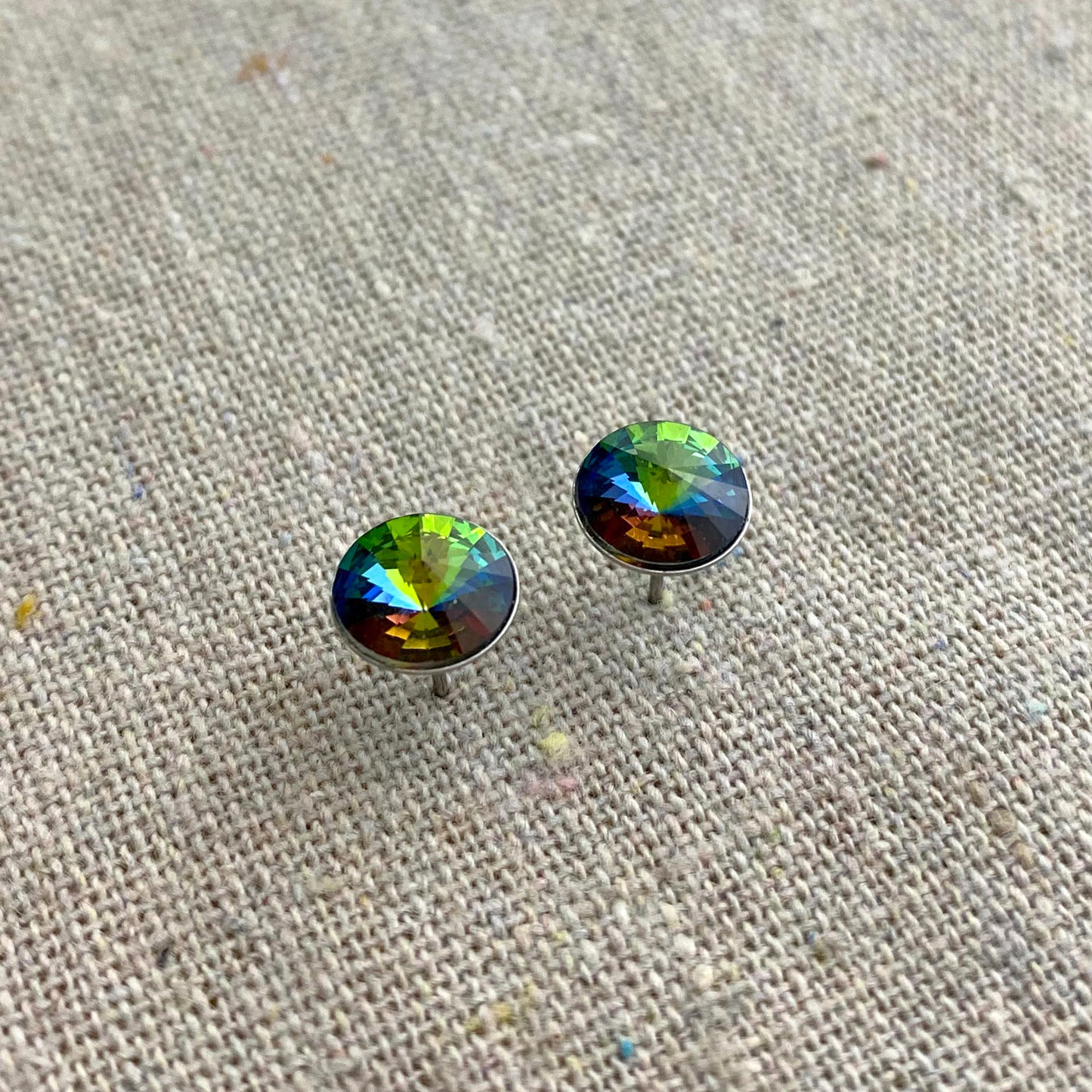 Rivoli Invisible Earrings • 8mm