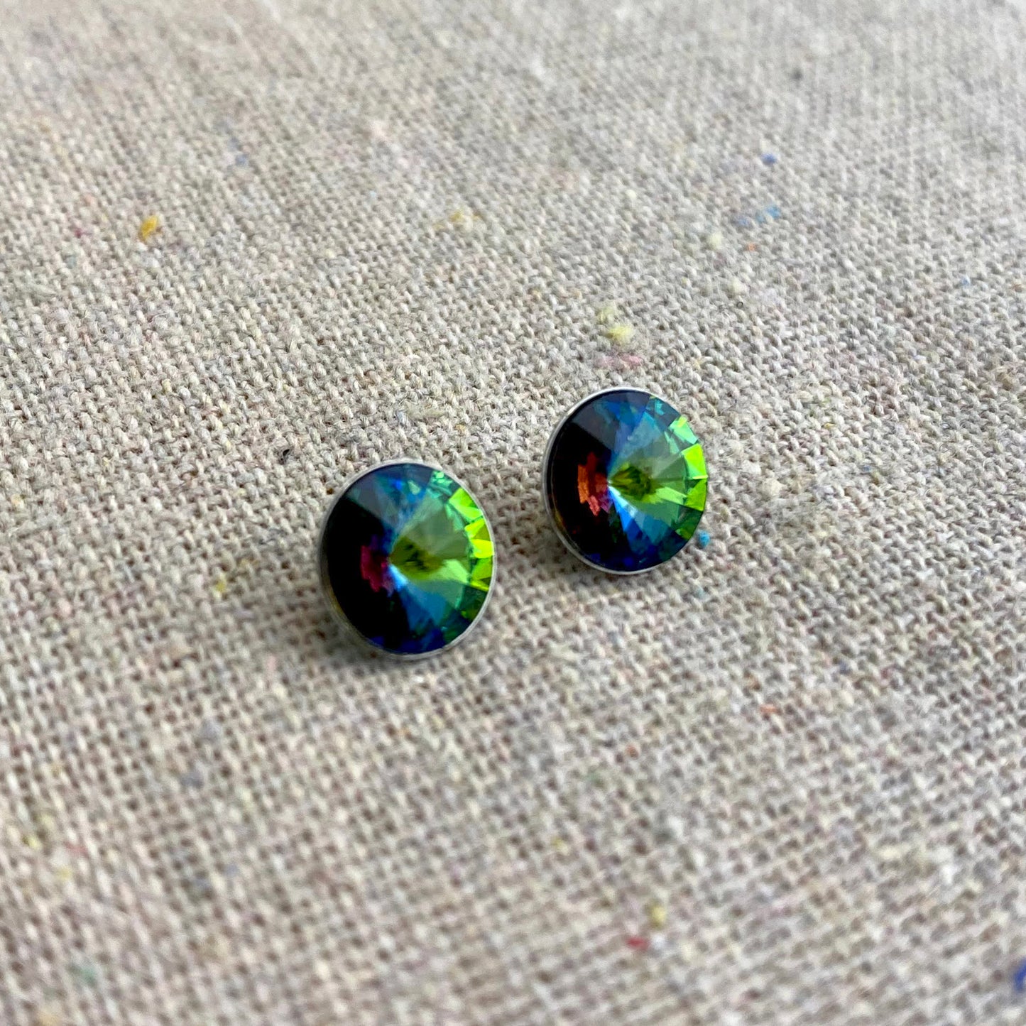 Rivoli Invisible Earrings • 8mm
