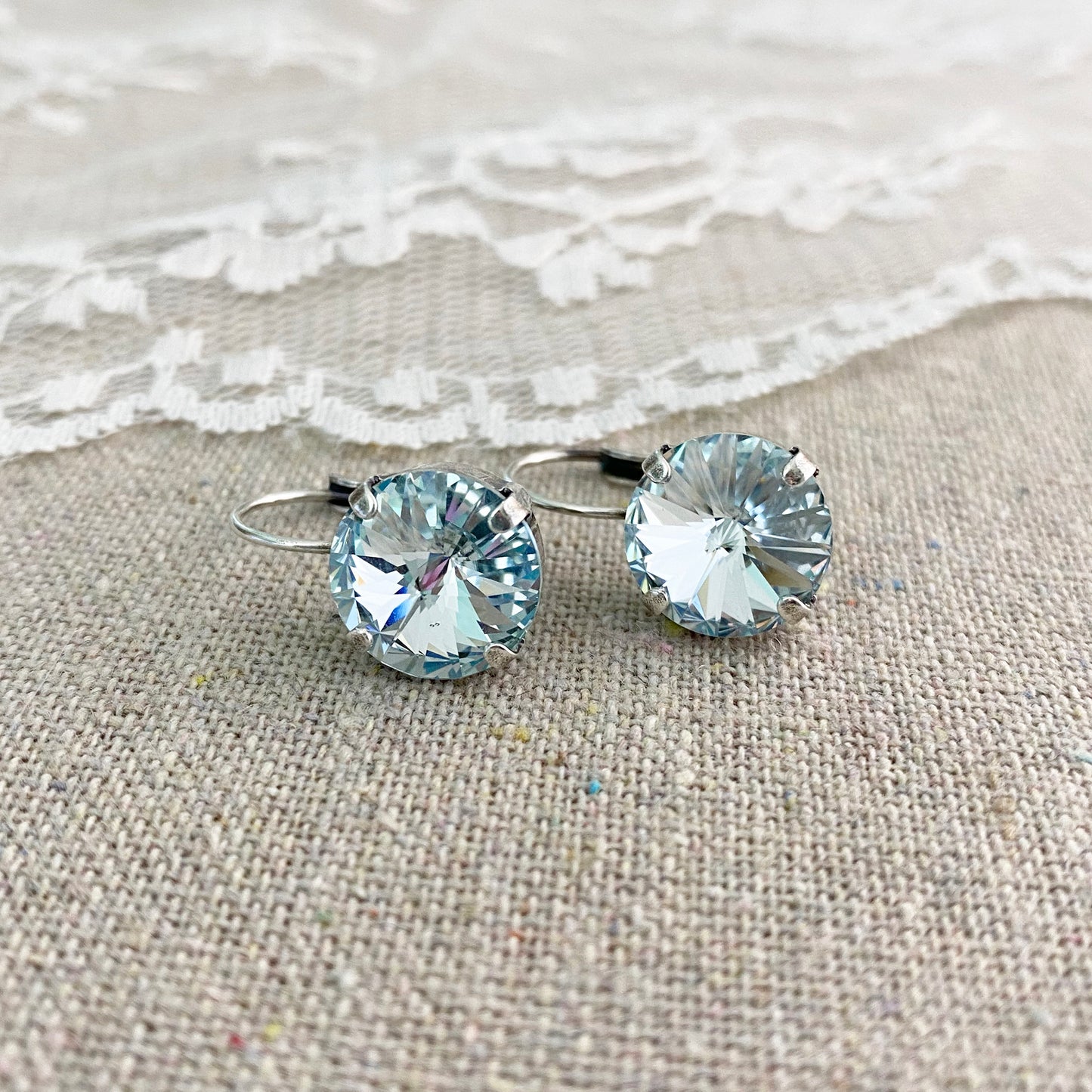 Rivoli Leverback Earrings • Extra Large