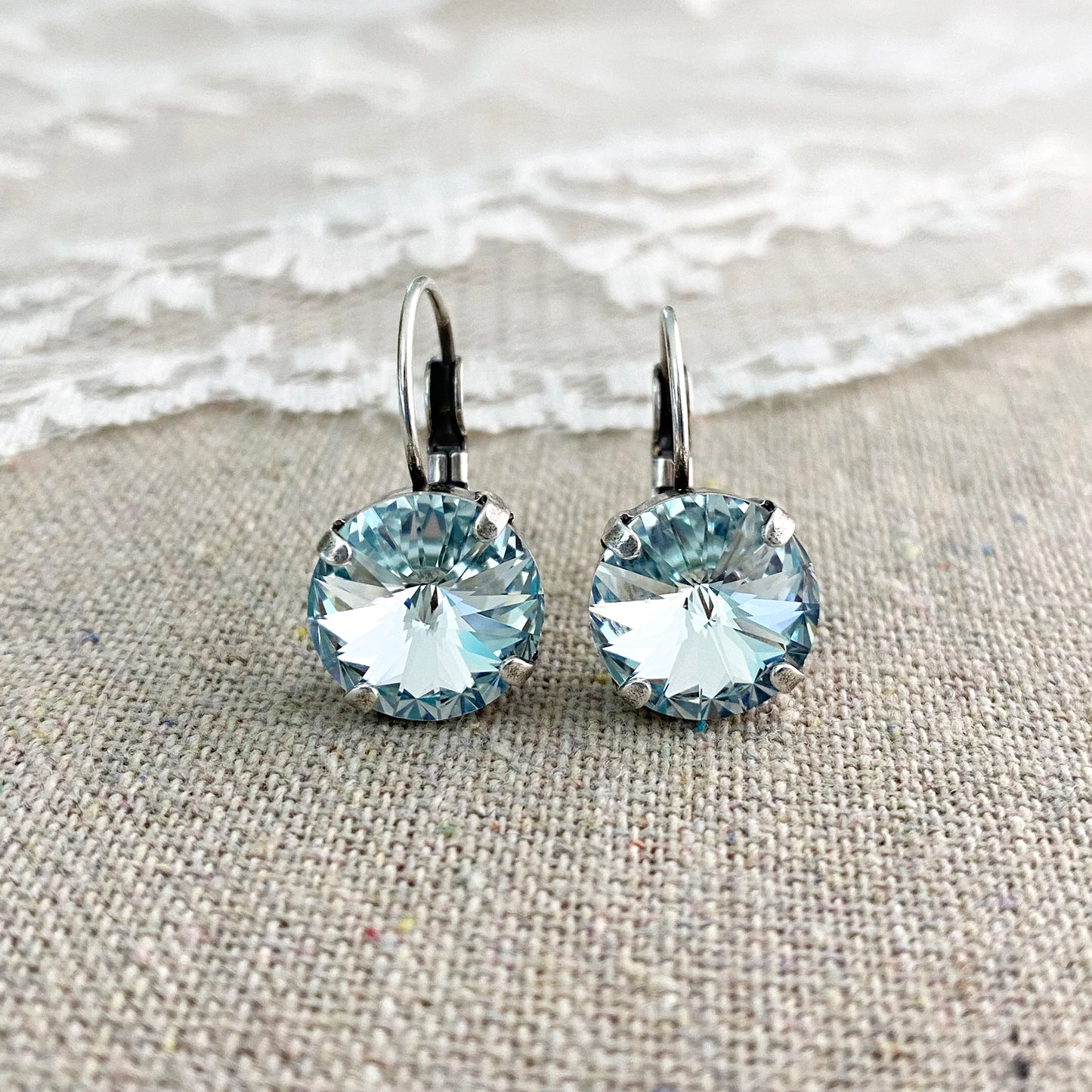 Rivoli Leverback Earrings • Extra Large