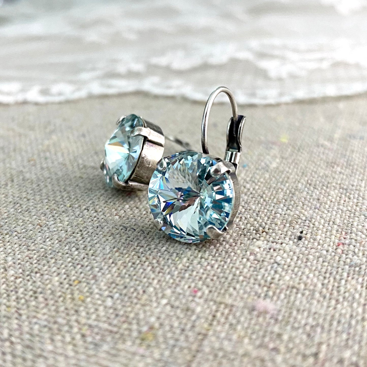 Rivoli Leverback Earrings • Extra Large