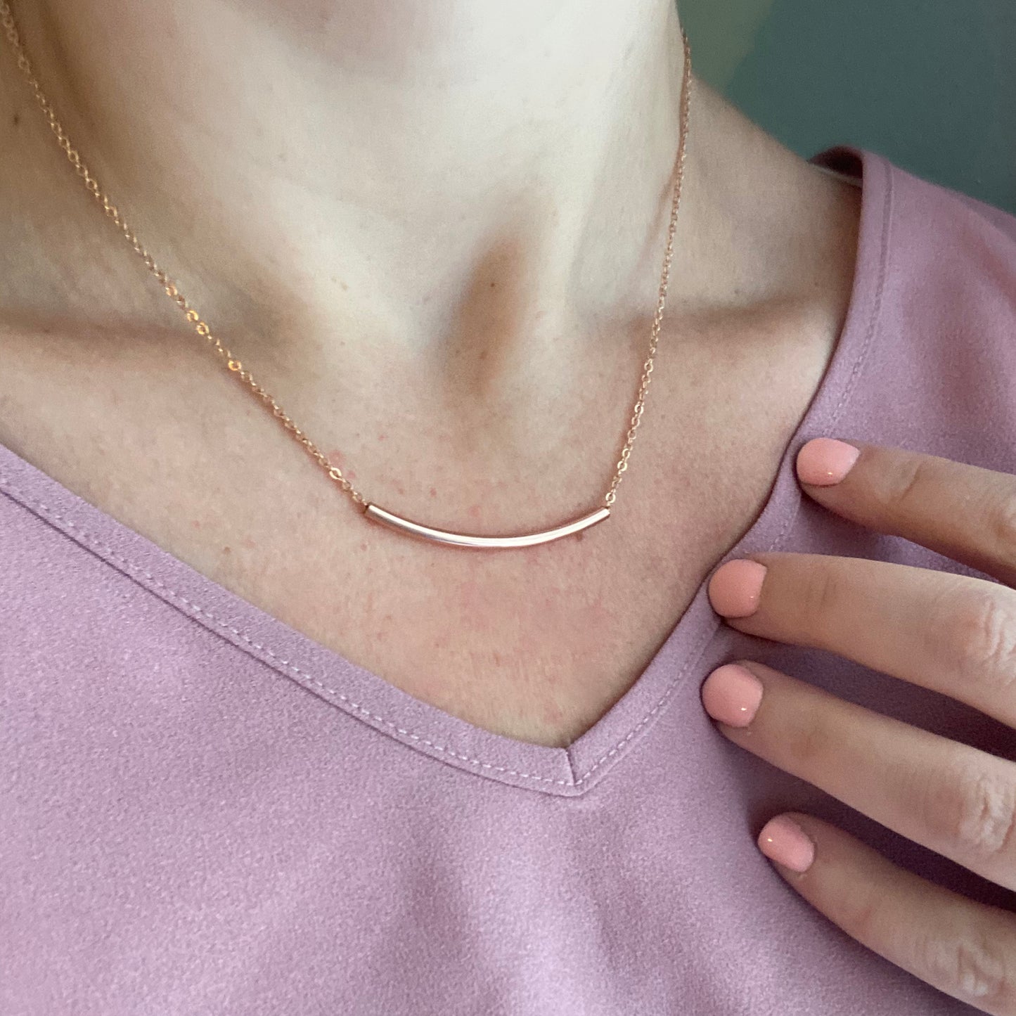 Arch Rose Gold Necklace