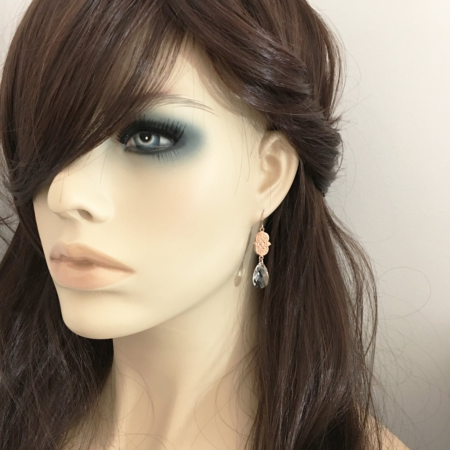 Scrollwork Teardrop Earrings