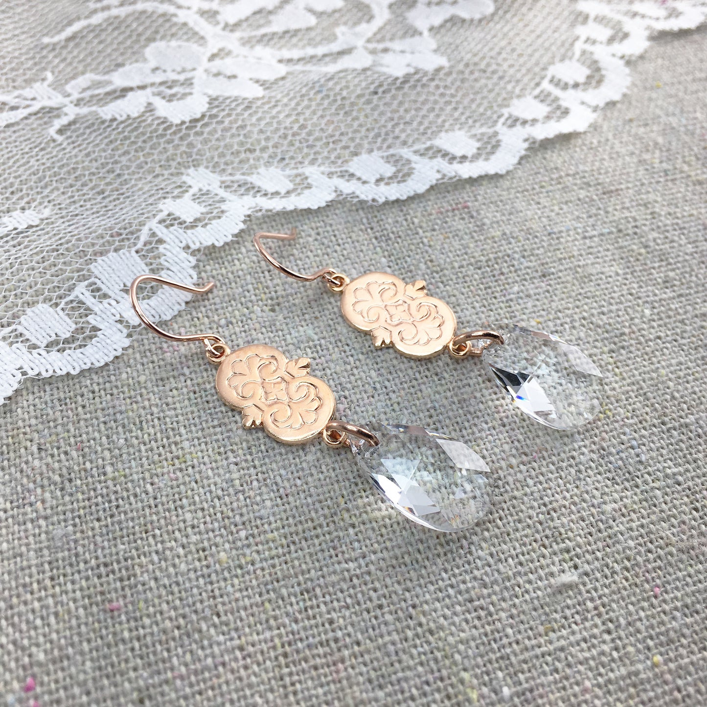 Scrollwork Teardrop Earrings