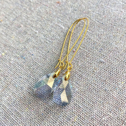 Sleek Teardrop Earrings • French Blue