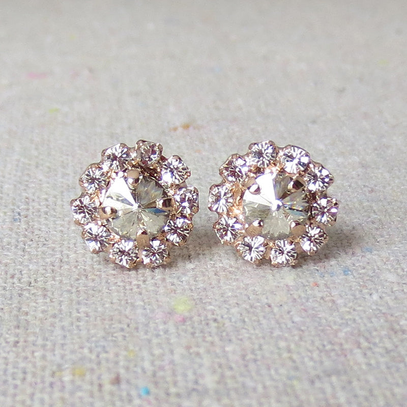 Tiny Rivoli Luxe Post Earrings