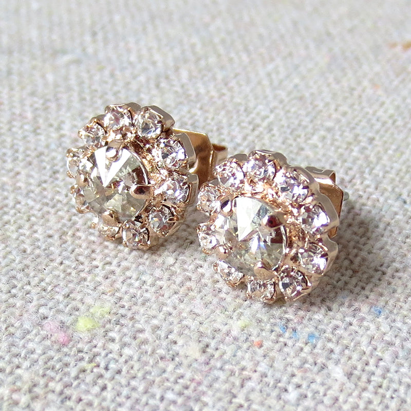 Tiny Rivoli Luxe Post Earrings