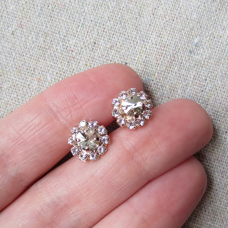 Tiny Rivoli Luxe Post Earrings