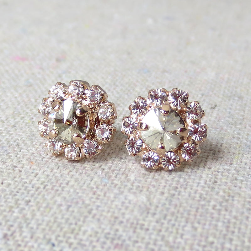 Tiny Rivoli Luxe Post Earrings