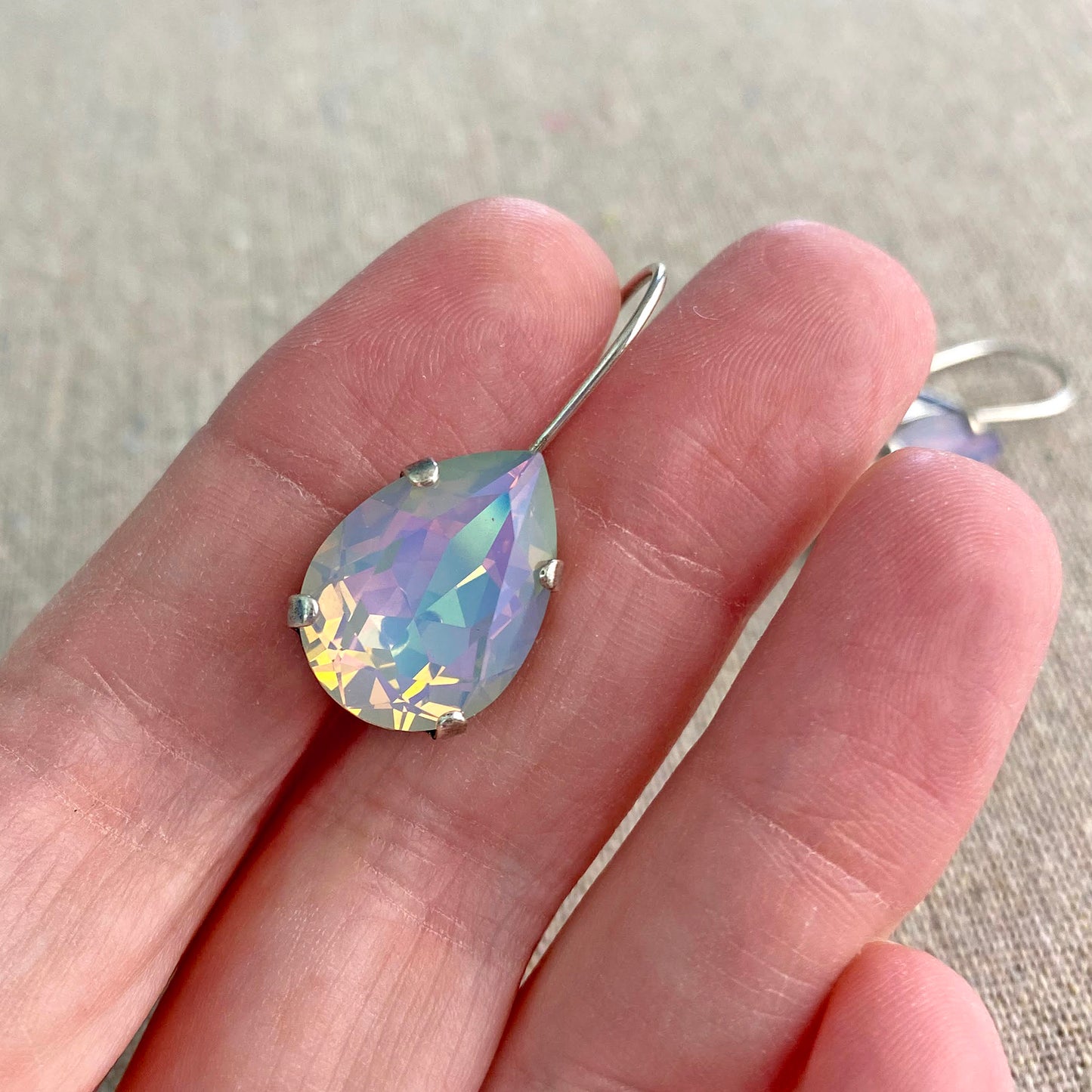 Large Pear Long Earrings