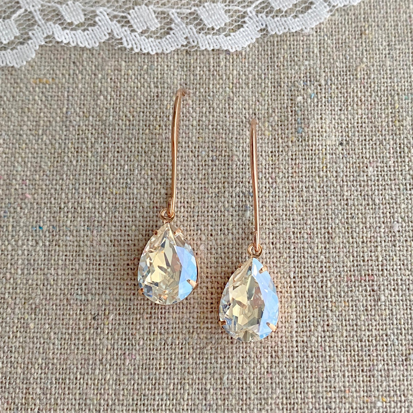 Pear Long Dangling Earrings