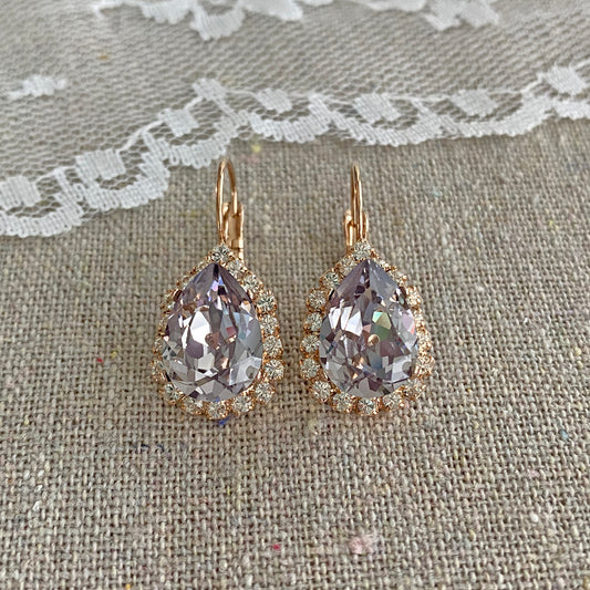 Pear Luxe Leverback Earrings • Medium