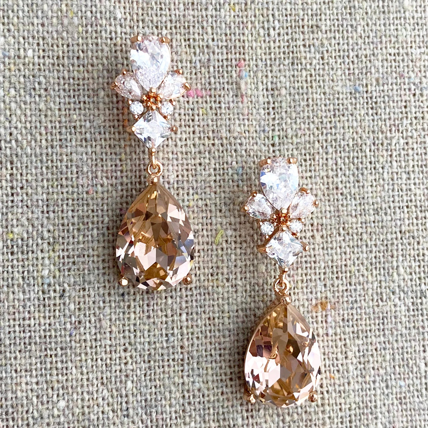 Pear Royal Dangling Post Earrings