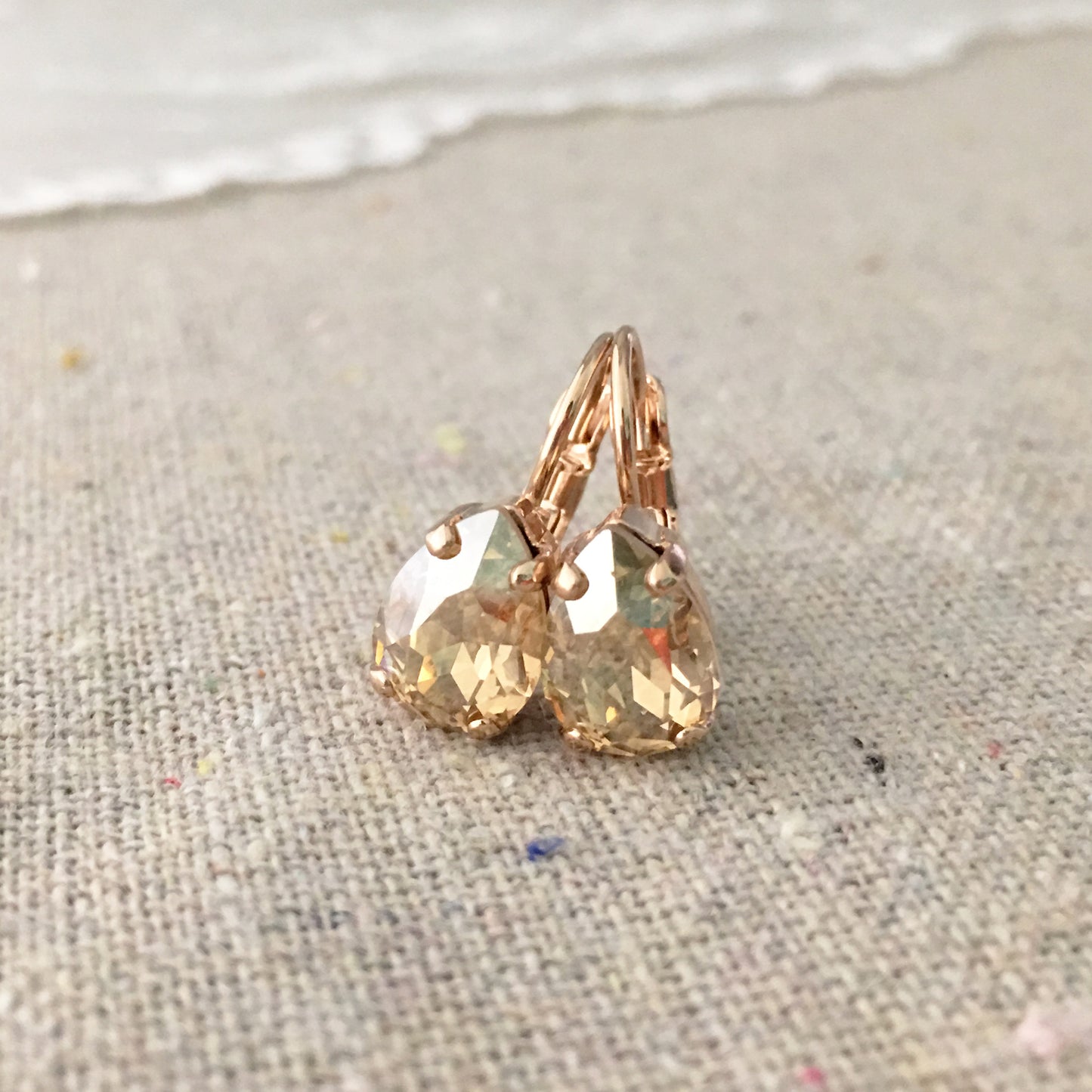 Tiny Pear Leverback Earrings