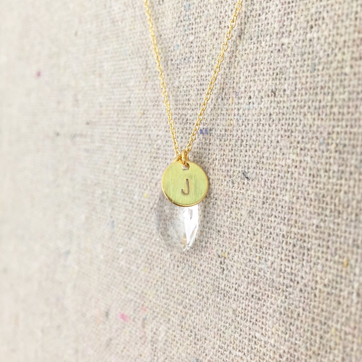 Initial Tear Necklace