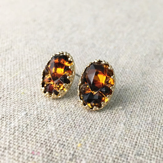 Tortoise Post Earrings