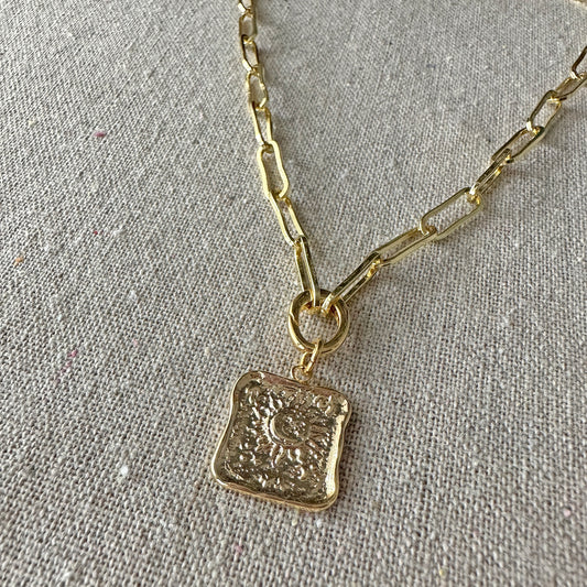 Wax Seal Paperclip Necklace