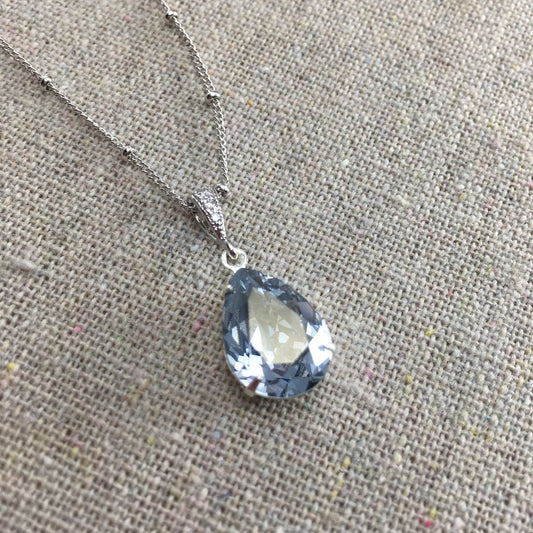 Pear Pavé Satellite Necklace • Medium