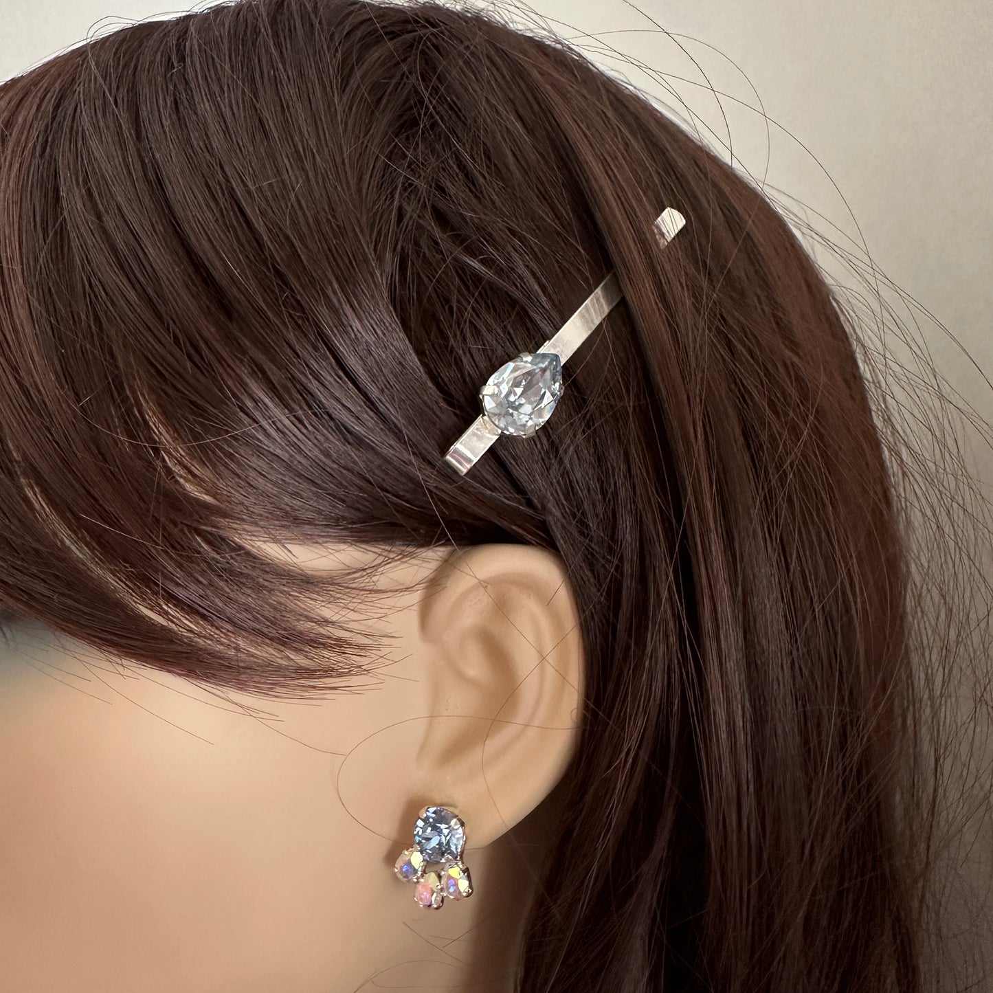 Pear Solitaire Hair Pin