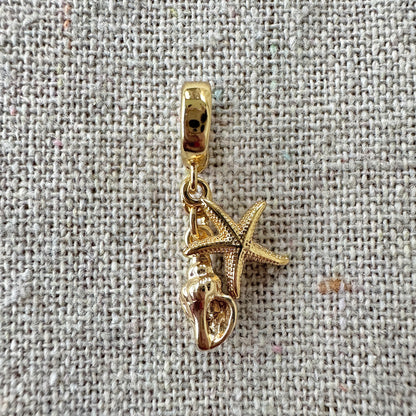 Starfish & Shell Clip Charm