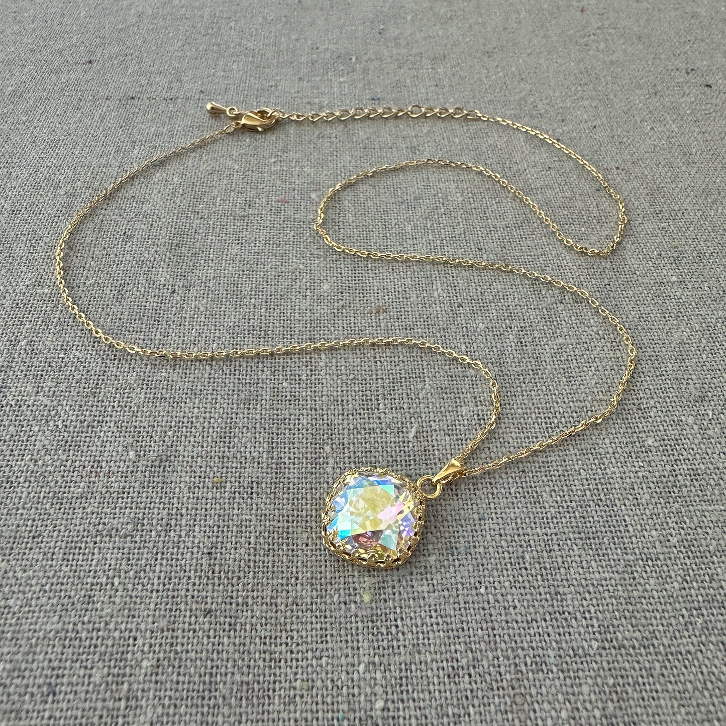 Large Cushion Crown Necklace