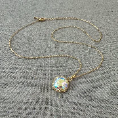 Large Cushion Crown Necklace