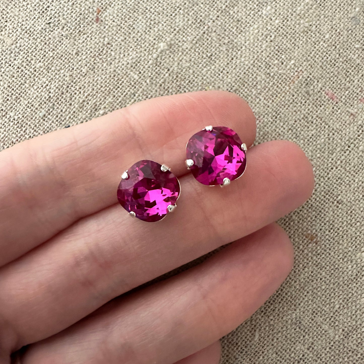 Medium Cushion Post Earrings