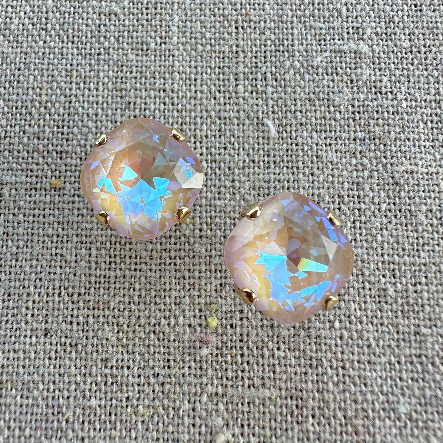 Large Cushion Post Earrings