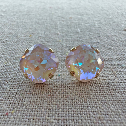 Large Cushion Post Earrings