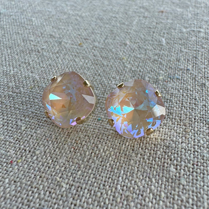 Large Cushion Post Earrings