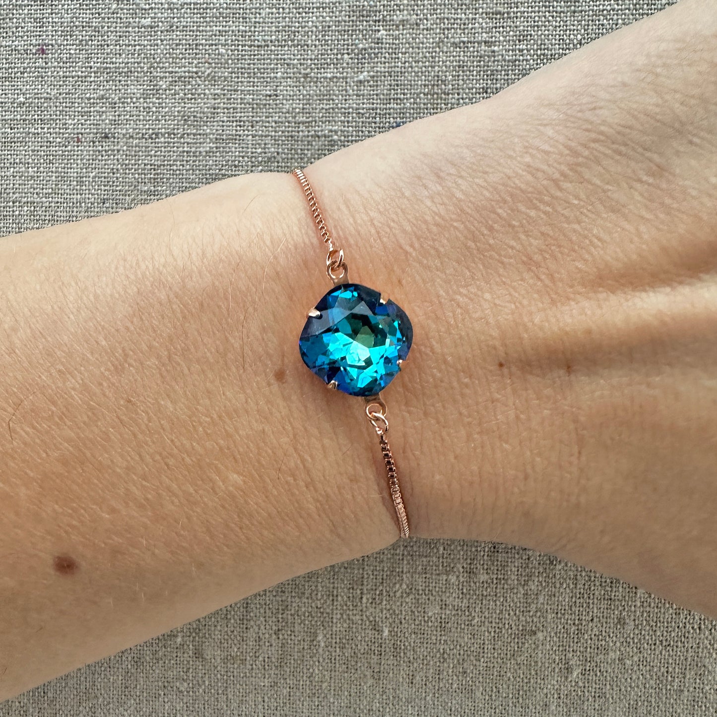 Large Cushion Slider Bracelet