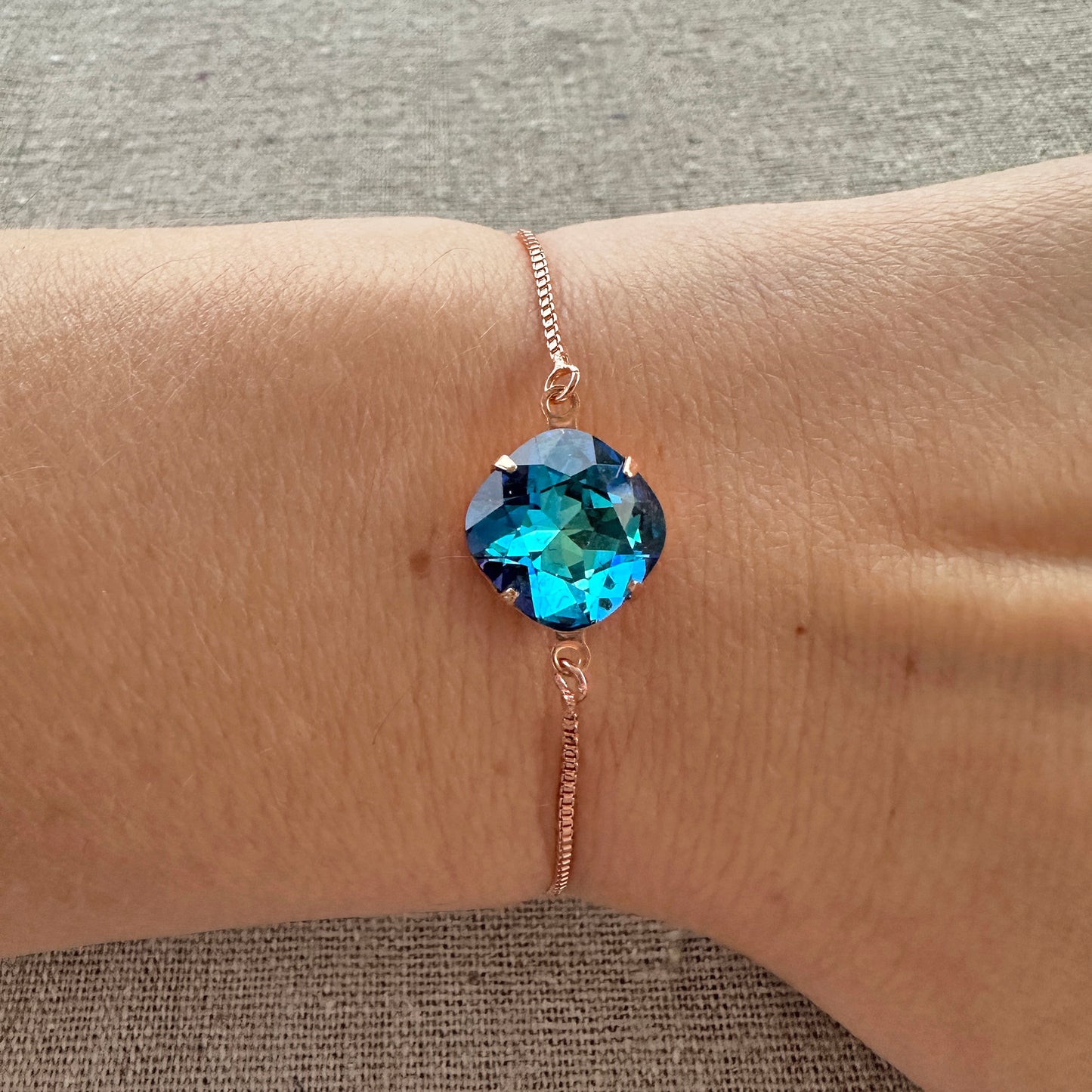 Large Cushion Slider Bracelet