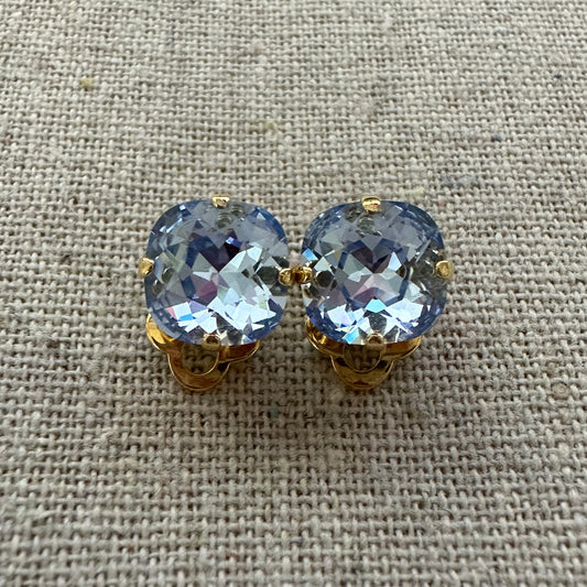 Cushion Solitaire Clip-on Earrings • 10mm