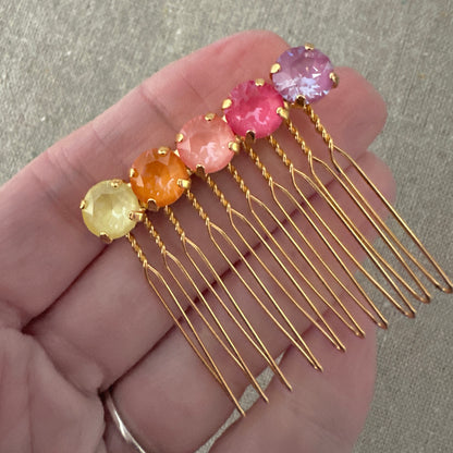 Diamante Classic Hair Comb • Sunlit Tides
