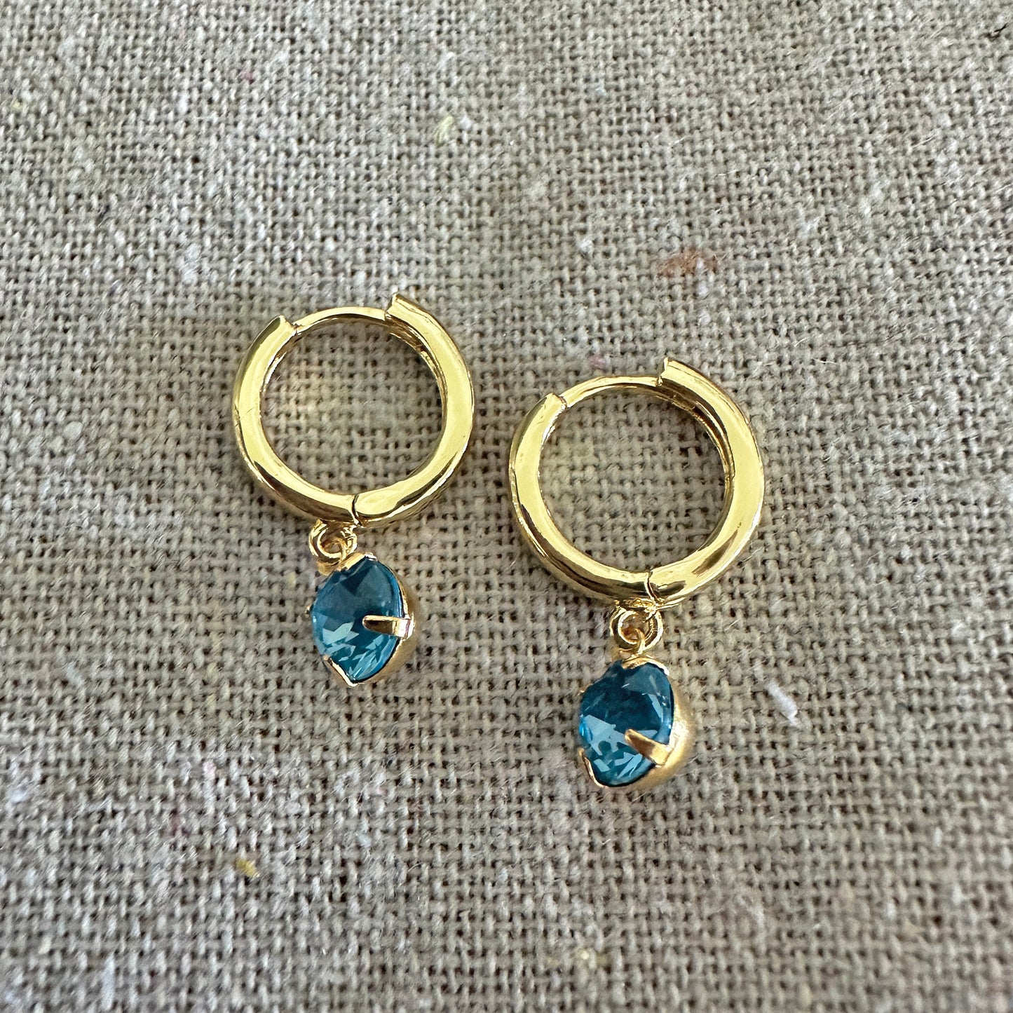 Diamante Huggie Hoops • 6mm