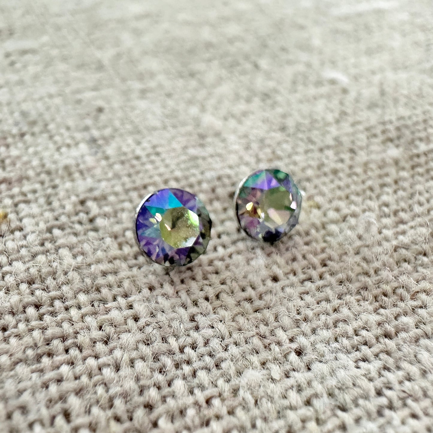 Diamante Invisible Earrings • 4mm