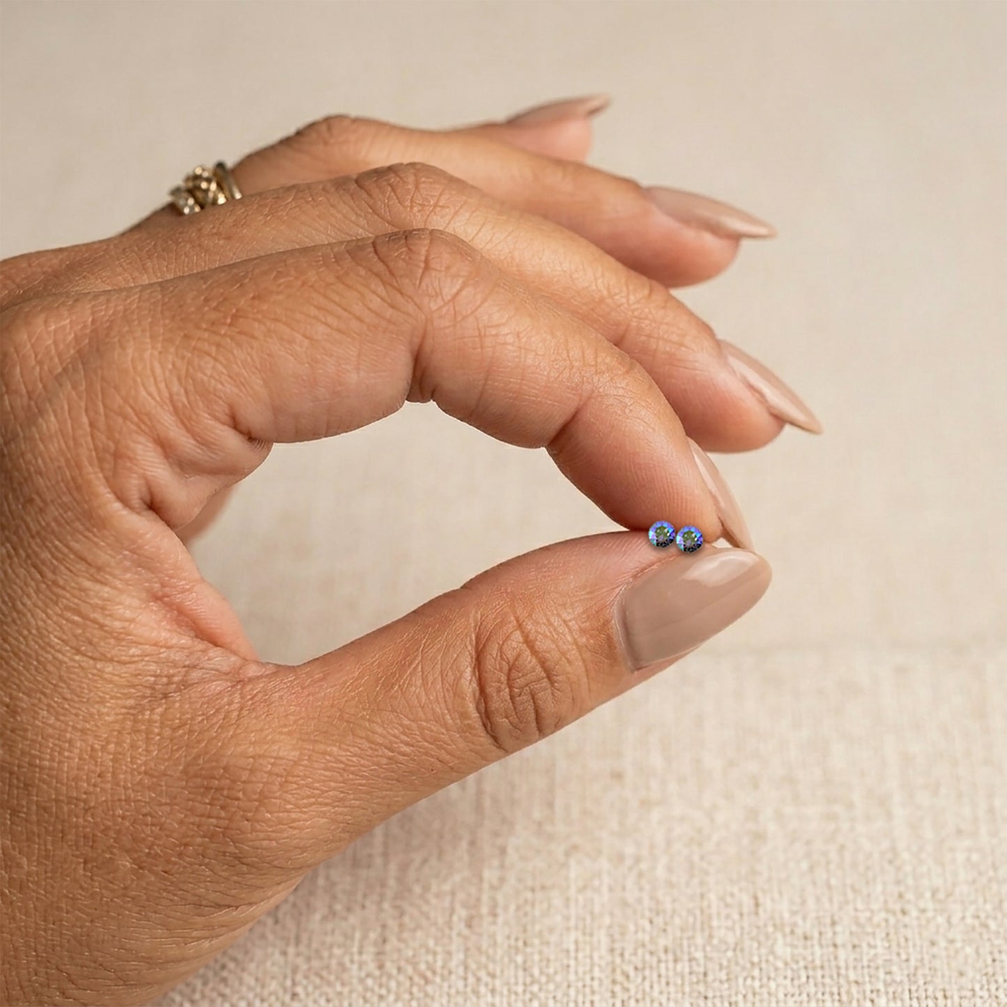 Diamante Invisible Earrings • 4mm