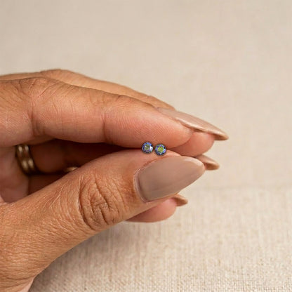 Diamante Invisible Earrings • 4mm