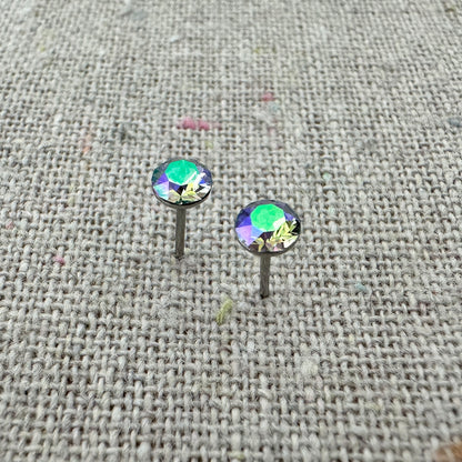 Diamante Invisible Earrings • 4mm