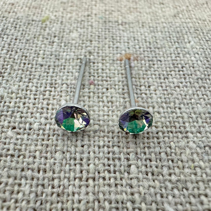 Diamante Invisible Earrings • 4mm