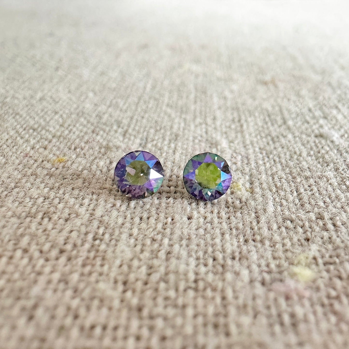 Diamante Invisible Earrings • 4mm