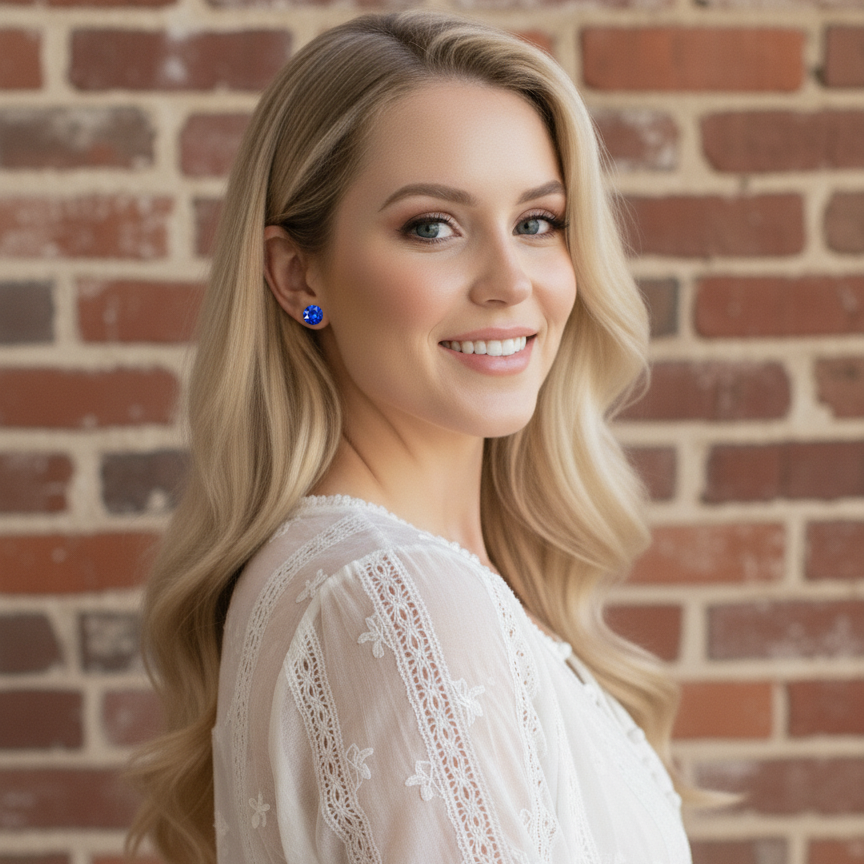 Diamante Invisible Earrings • 8mm