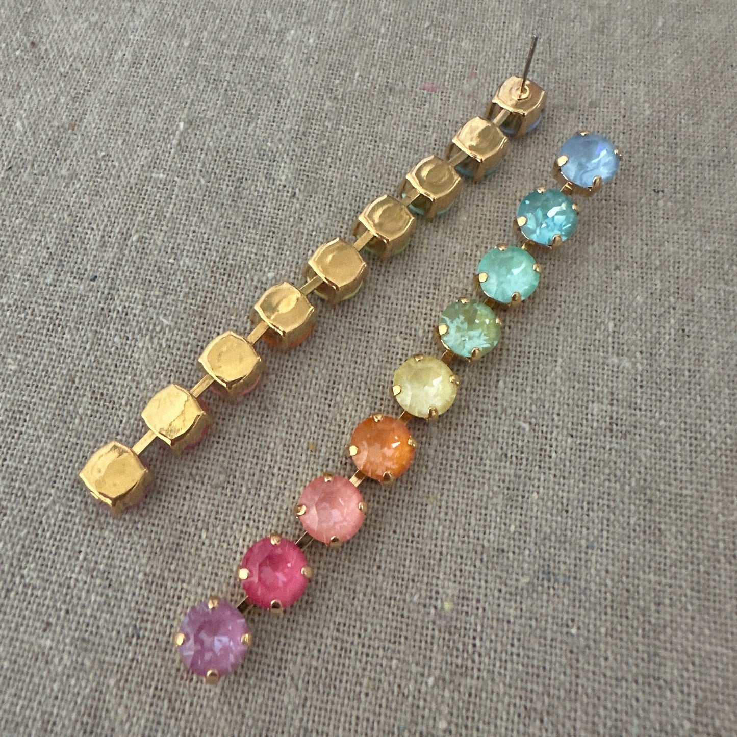 Sunlit Tides Diamante Classic Duster Post Earrings