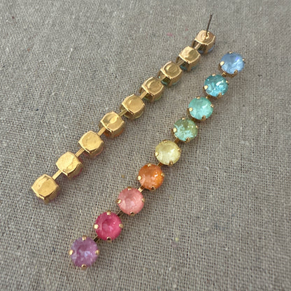 Sunlit Tides Diamante Classic Duster Post Earrings