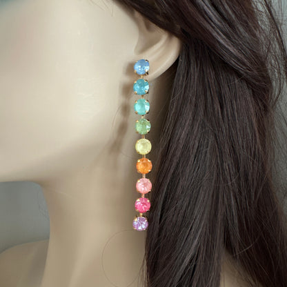 Sunlit Tides Diamante Classic Duster Post Earrings